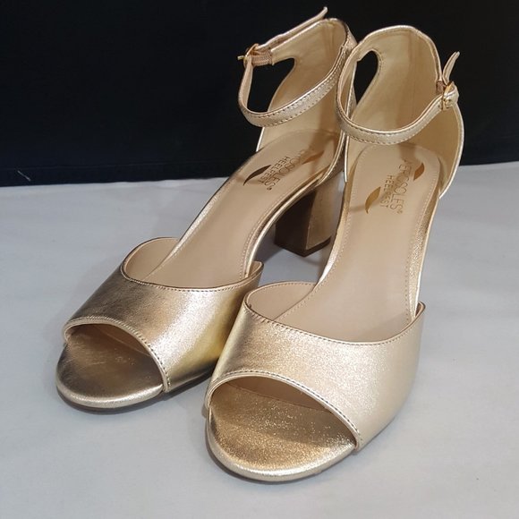 A2 BY AEROSOLES OOHLALA GOLD LEATHER WOMEN'S SHOES - Picture 2 of 5